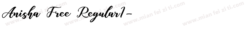 Anisha Free Regular1字体转换
